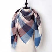 imitation cashmere double-sided plaid shawl - MRSLM