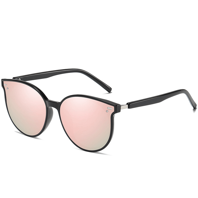 fashion round frame polarized sunglasses, view 3 - MRSLM