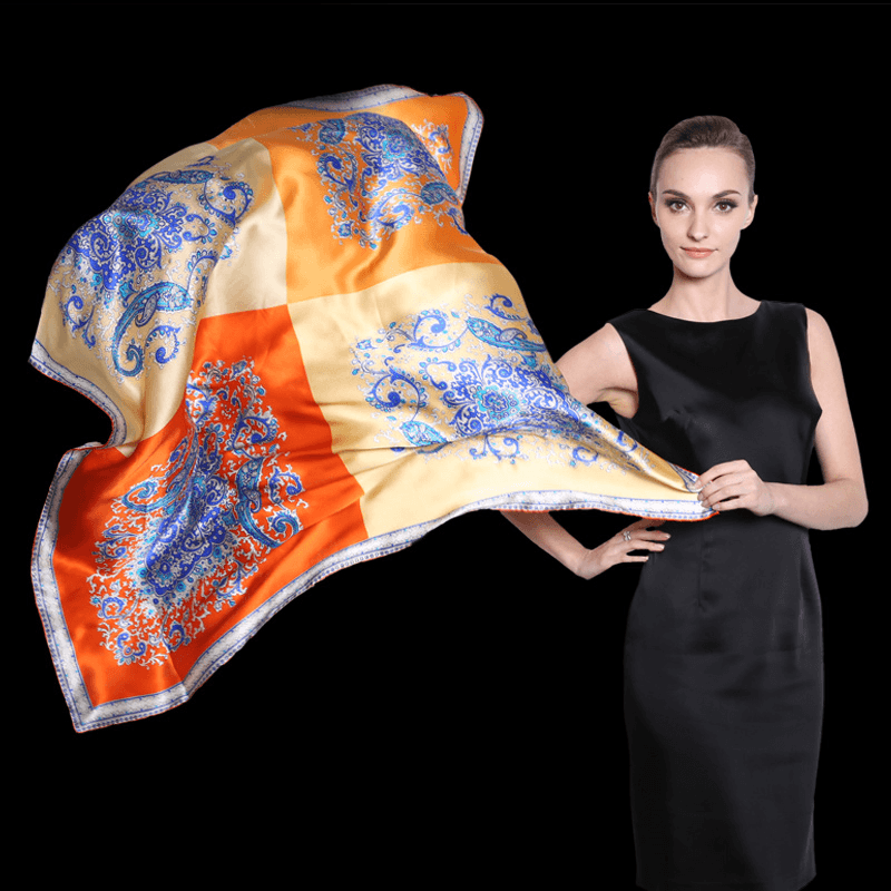 ladies printed silk scarf - MRSLM