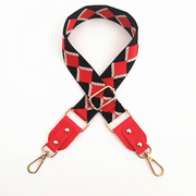 adjustable jacquard bag strap with leather, view 11 - MRSLM