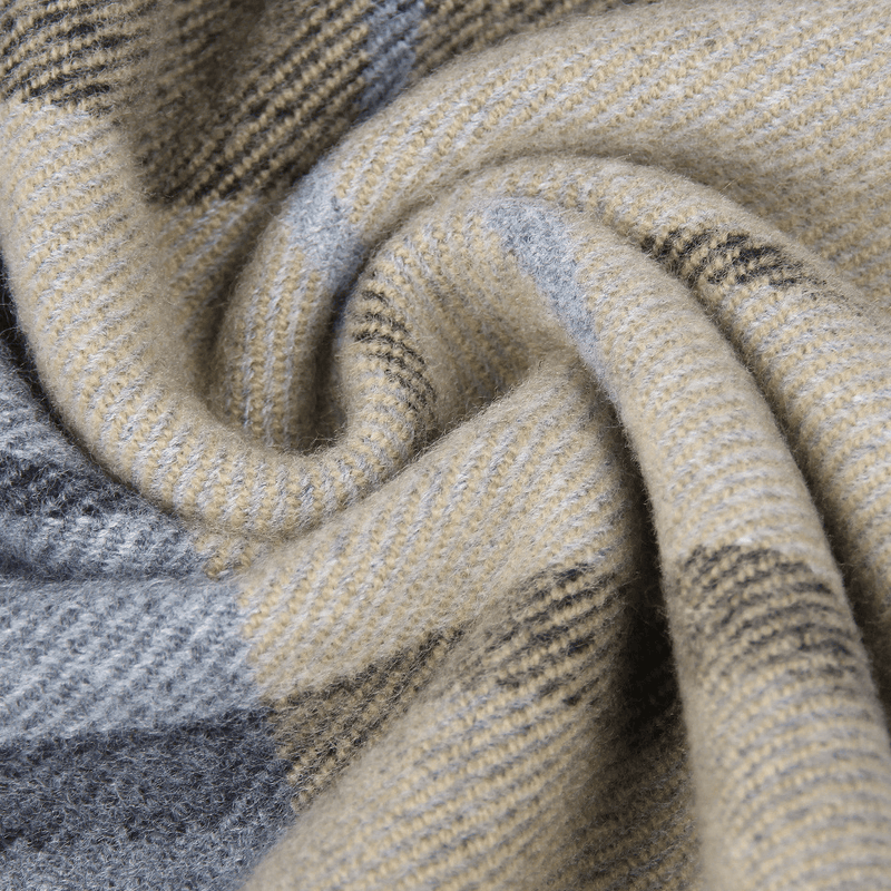 men's extra long grid scarf, view 5 - MRSLM