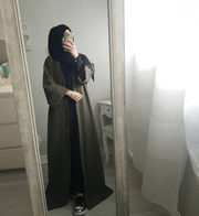 plain long robe cardigan, view 4 - MRSLM