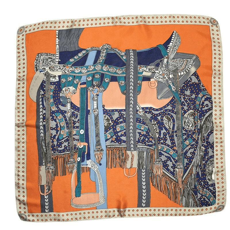 women's small square floral scarf, view 9 - MRSLM