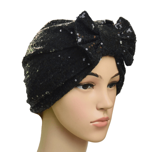 women's sequin bow bandana hat - MRSLM