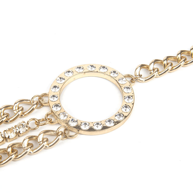 Women's multilayer rhinestone waist chain, view 3 - MRSLM