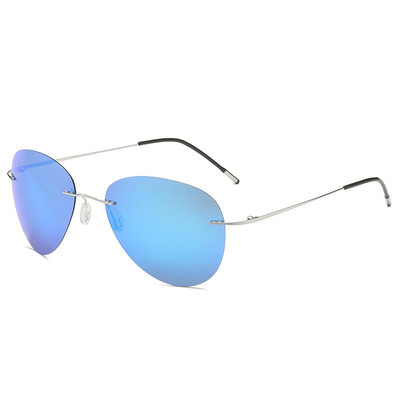 Polarized round memory metal sunglasses, view 8 - MRSLM
