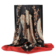retro silk satin square scarf, view 10 - MRSLM