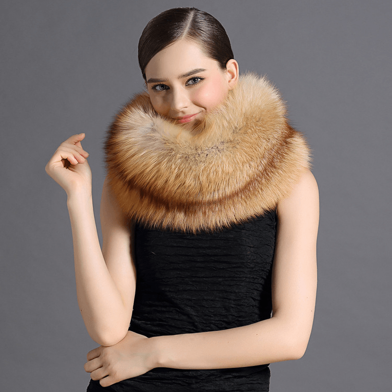 Bib Silver Fur Scarf for Men and Women