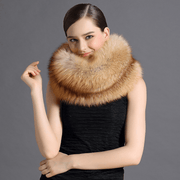 bib silver fur scarf, view 2 - MRSLM
