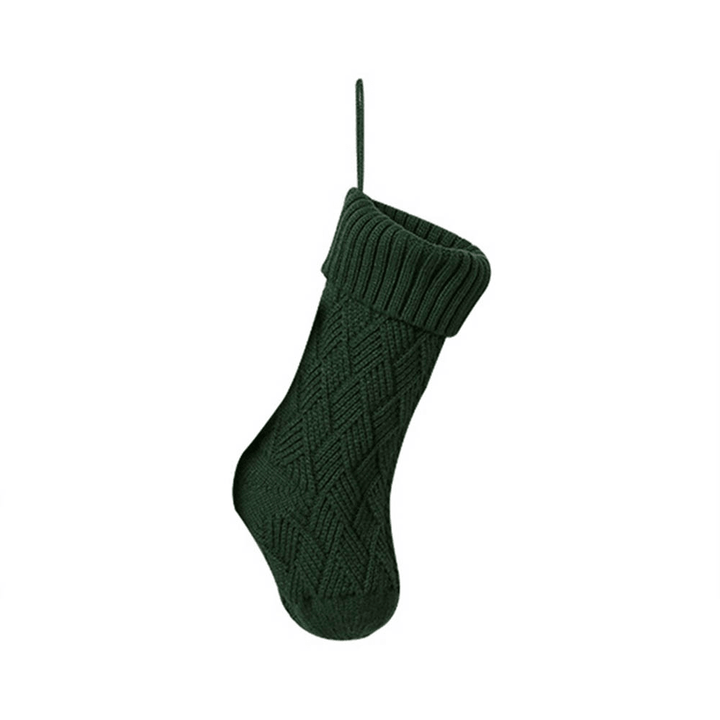 Knitted Christmas Socks Gift Bags Christmas Lingge Wool Sock - MRSLM