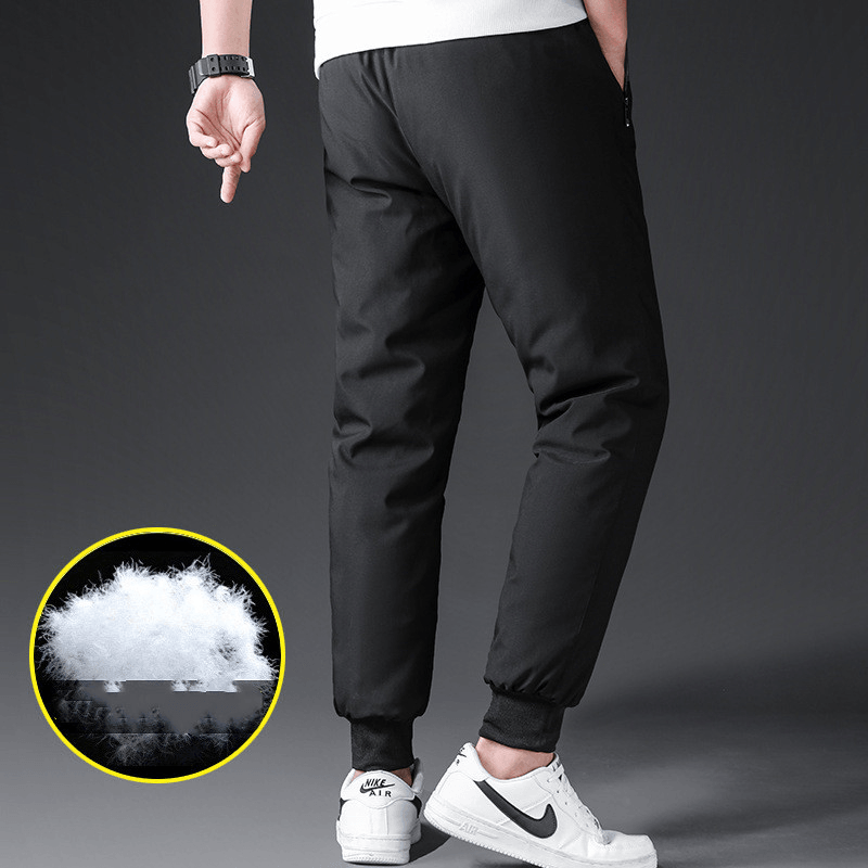 Middle-Aged and Elderly Men's Warm Outdoor down Cotton Trousers
