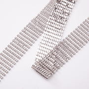 womens shiny alloy rhinestone belt, view 4 - MRSLM