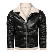 Men's lapel faux fur jacket, view 2 - MRSLM