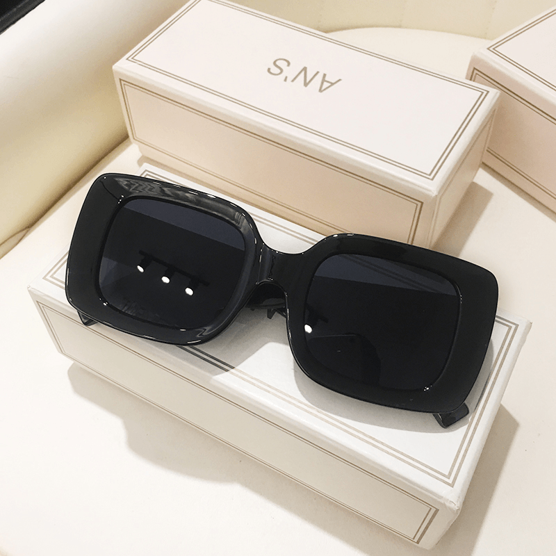 Ladies' square big frame sunglasses, view 4 - MRSLM