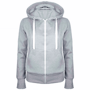 Men'S Fashion Solid Color Hooded Zip Jacket - MRSLM