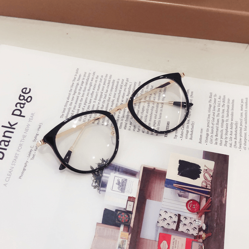 round metal flat glasses frame, view 7 - MRSLM