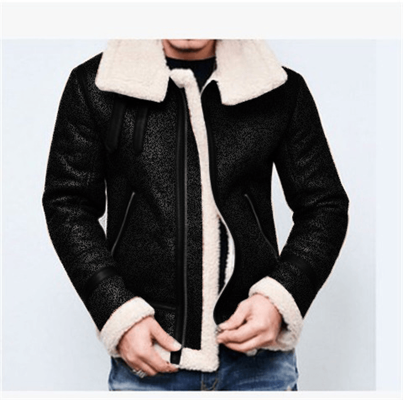 men's deerskin velvet zip jacket, view 2 - MRSLM