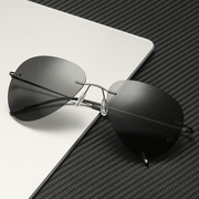 Polarized round memory metal sunglasses - MRSLM