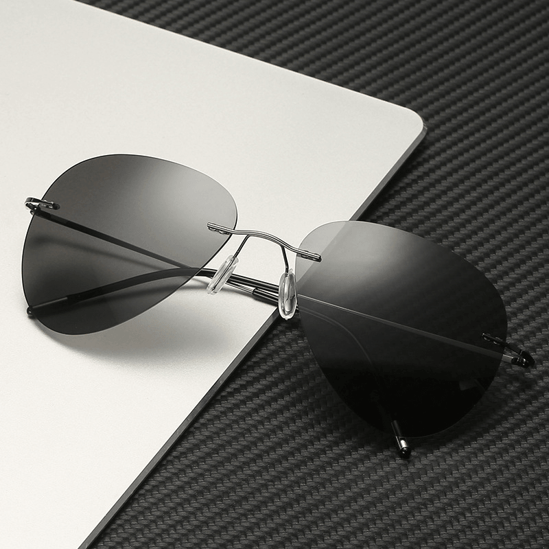 Polarized round memory metal sunglasses - MRSLM