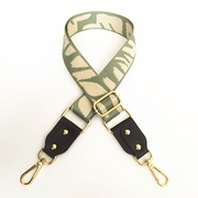 adjustable jacquard bag strap with leather, view 19 - MRSLM