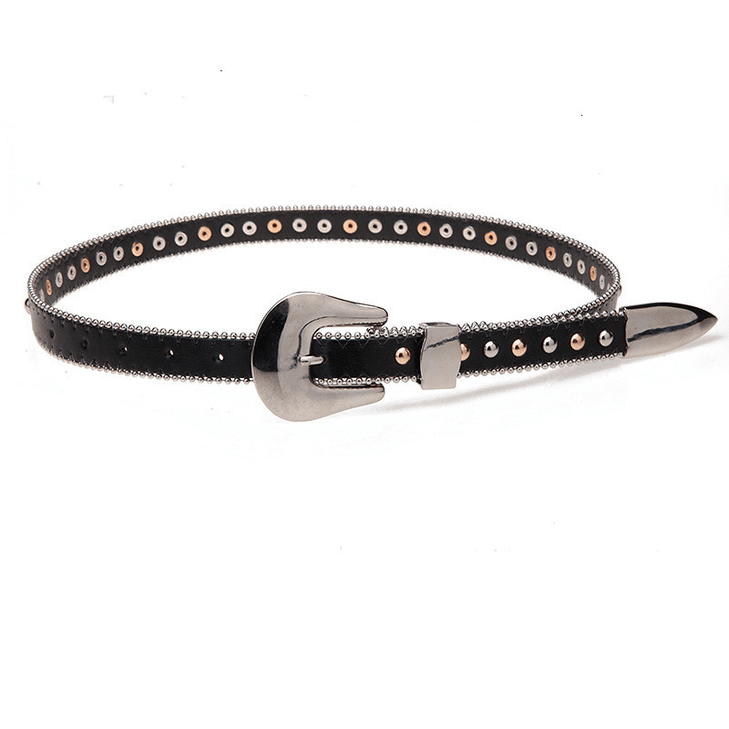 Women's metal rivet belt, view 8 - MRSLM