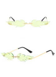 rimless odd-shaped sunglasses - MRSLM