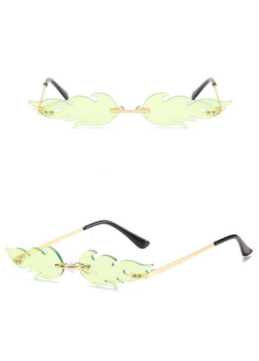 rimless odd-shaped sunglasses - MRSLM