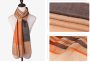 long checkered fringe scarf, view 5 - MRSLM