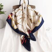 women's imitation silk chain square scarf, view 3 - MRSLM