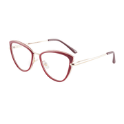 cat eye flat glasses frame, view 4 - MRSLM