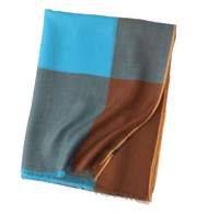 Multicolor plaid long scarf, view 4 - MRSLM