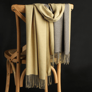 women's double-sided tassel scarf, view 10 - MRSLM