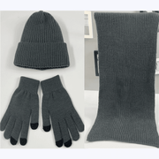 knitted scarf, hat and gloves three-piece set, view 10 - MRSLM