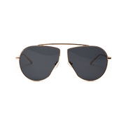 women's polygonal metal frame sunglasses, view 4 - MRSLM