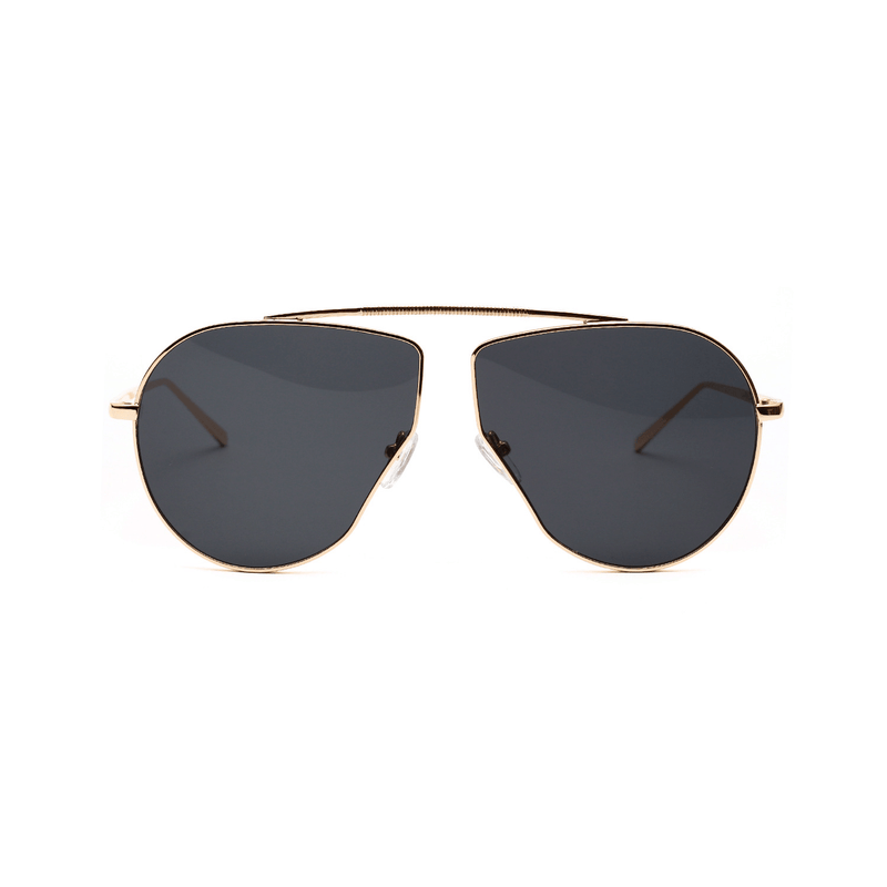 women's polygonal metal frame sunglasses, view 4 - MRSLM