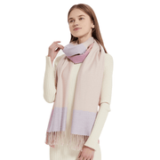 women's dual-use plaid scarf, view 3 - MRSLM