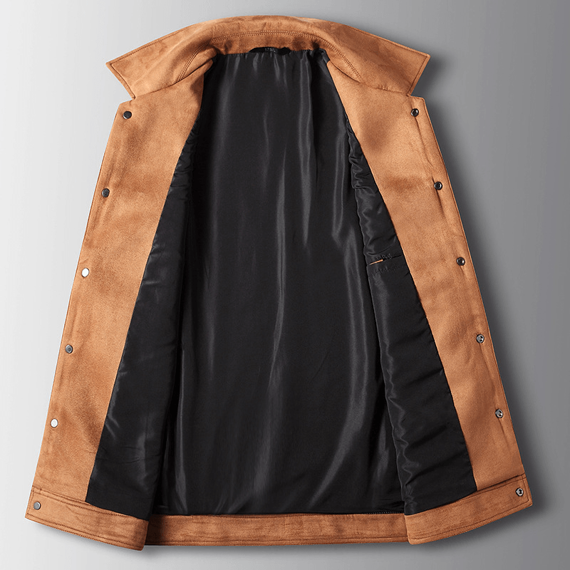 men's loose suede-look jacket, view 2 - MRSLM