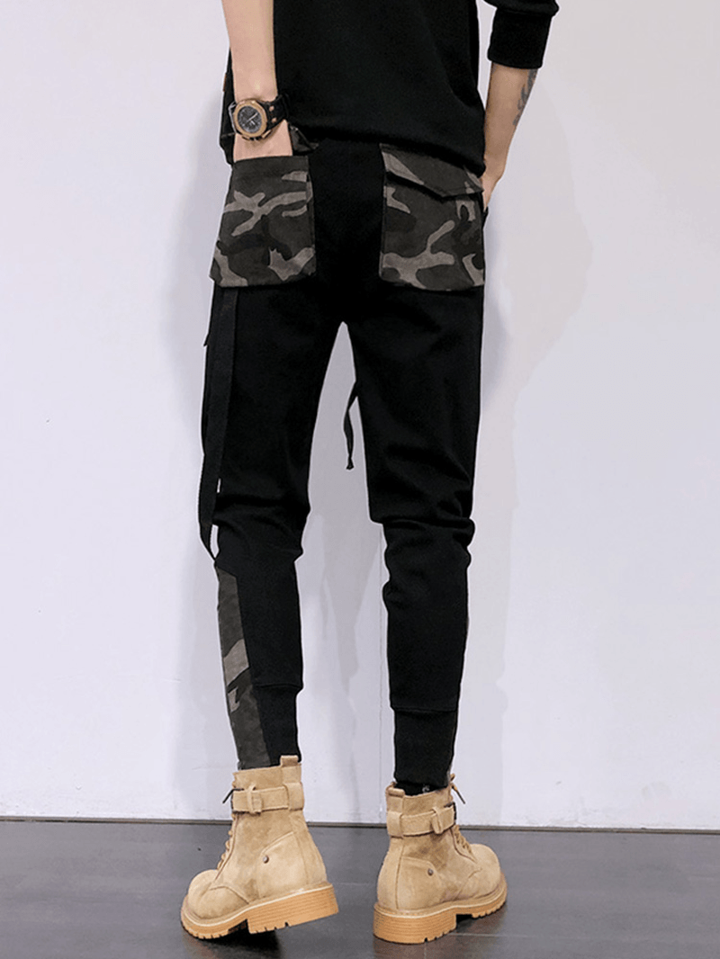 slim camouflage stitching overalls, view 6 - MRSLM
