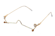 Women's rhinestone metal glasses frame, view 4 - MRSLM