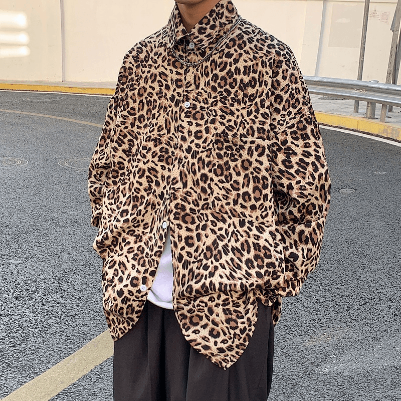 leopard print shirt jacket - MRSLM