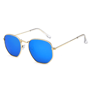 polygonal colorful metal square sunglasses, view 6 - MRSLM