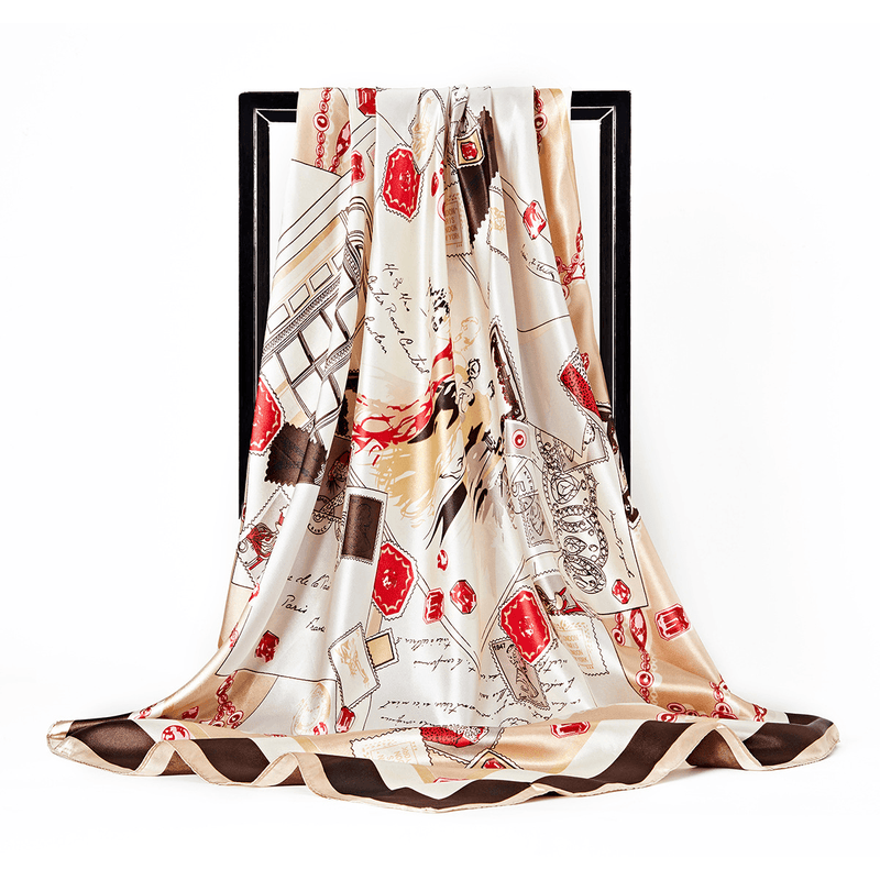 European and American New Silk 90Cm Square Ladies Scarf - MRSLM