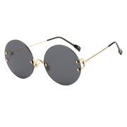 women's retro round metal gradient sunglasses - MRSLM