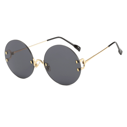 women's retro round metal gradient sunglasses - MRSLM