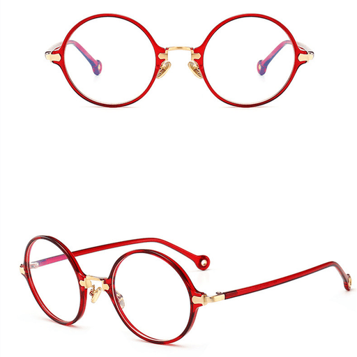 women's vintage round alloy glasses frame - MRSLM