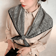 retro geometric large square scarf, view 3 - MRSLM