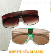 Large one-piece metal frame sunglasses - MRSLM