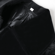 Men's black jacquard retro uniform jacket, view 4 - MRSLM