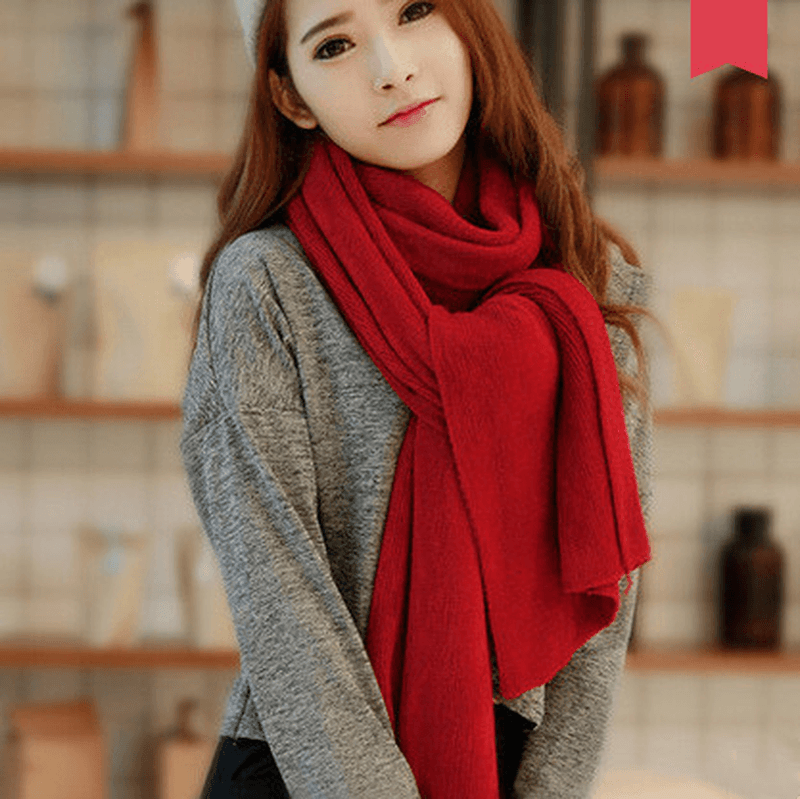 long solid color scarf, view 9 - MRSLM