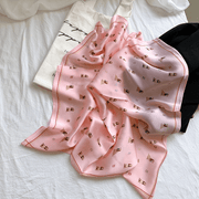 women's printed square scarf, view 8 - MRSLM